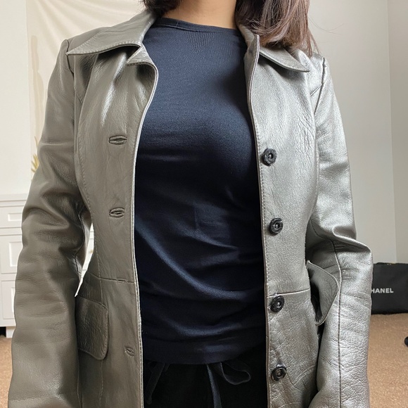 UNICA Vintage Special Leather Blazer Jacket! - Picture 3 of 11